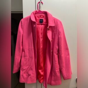 Hot pink gap girl coat .